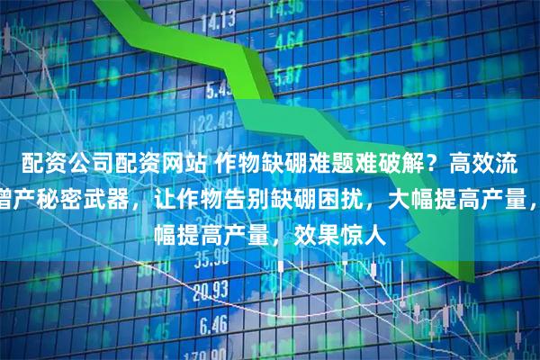 配资公司配资网站 作物缺硼难题难破解？高效流体硼肥成增产秘密武器，让作物告别缺硼困扰，大幅提高产量，效果惊人